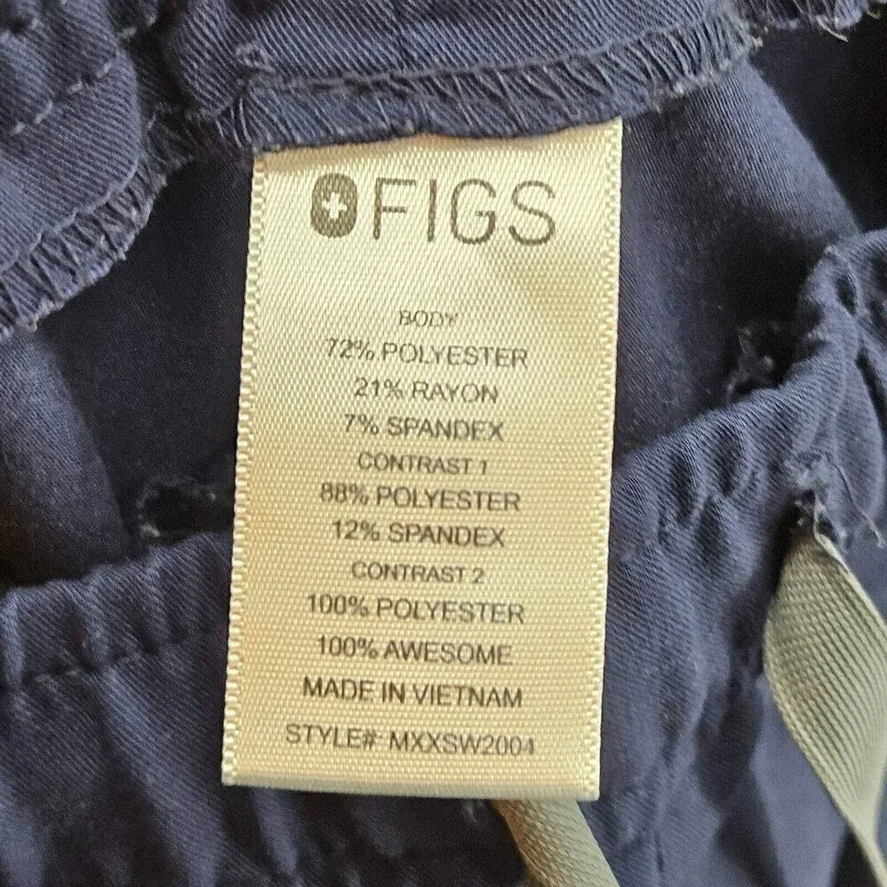 Figs Tansen Jogger Scrub Pants Navy Blue Men's Size S Slim Fit Medical Nurse